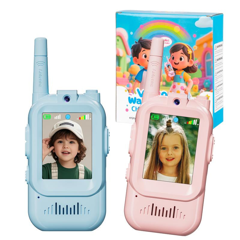 Aontess Kids Video Walkie Talkies Toys- 2 Pack, Long Range,No Internet Connection Required, with Camera, Ideal for 3 - 12 Year Olds, Perfect for Outdoor Play & Indoor Fun,Holiday Gifts for Children, Christmas Gifts