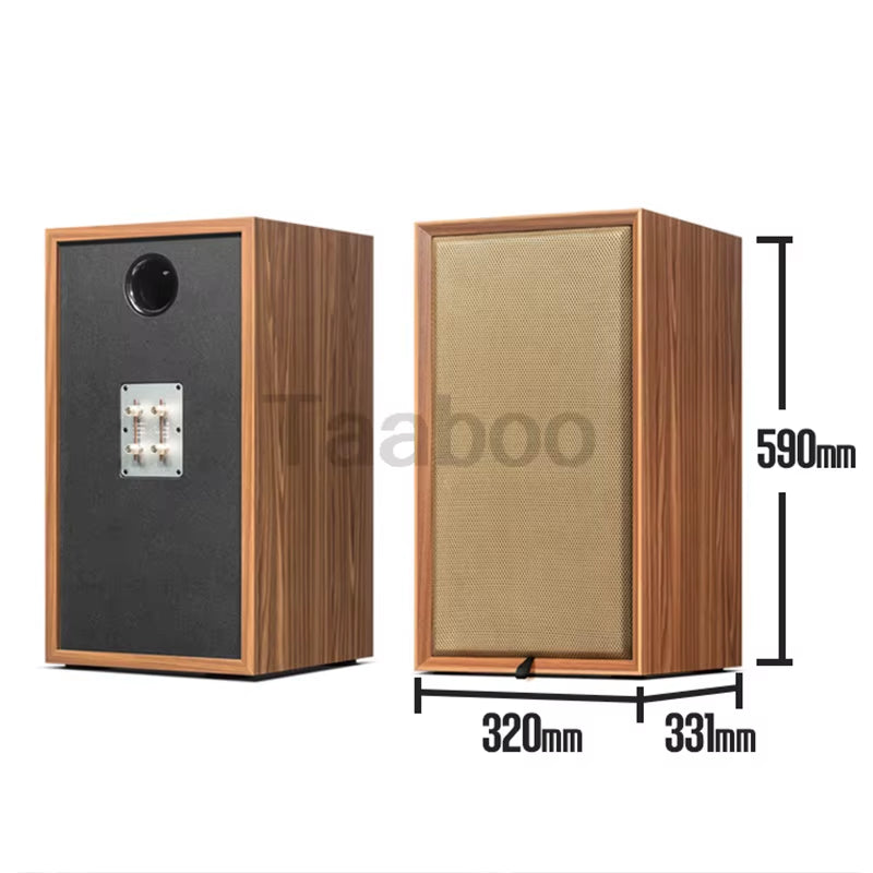 Customizable 8" Three-Way Labyrinth Speaker Box - DIY Wooden Bookshelf Passive Speakers for HiFi Audio