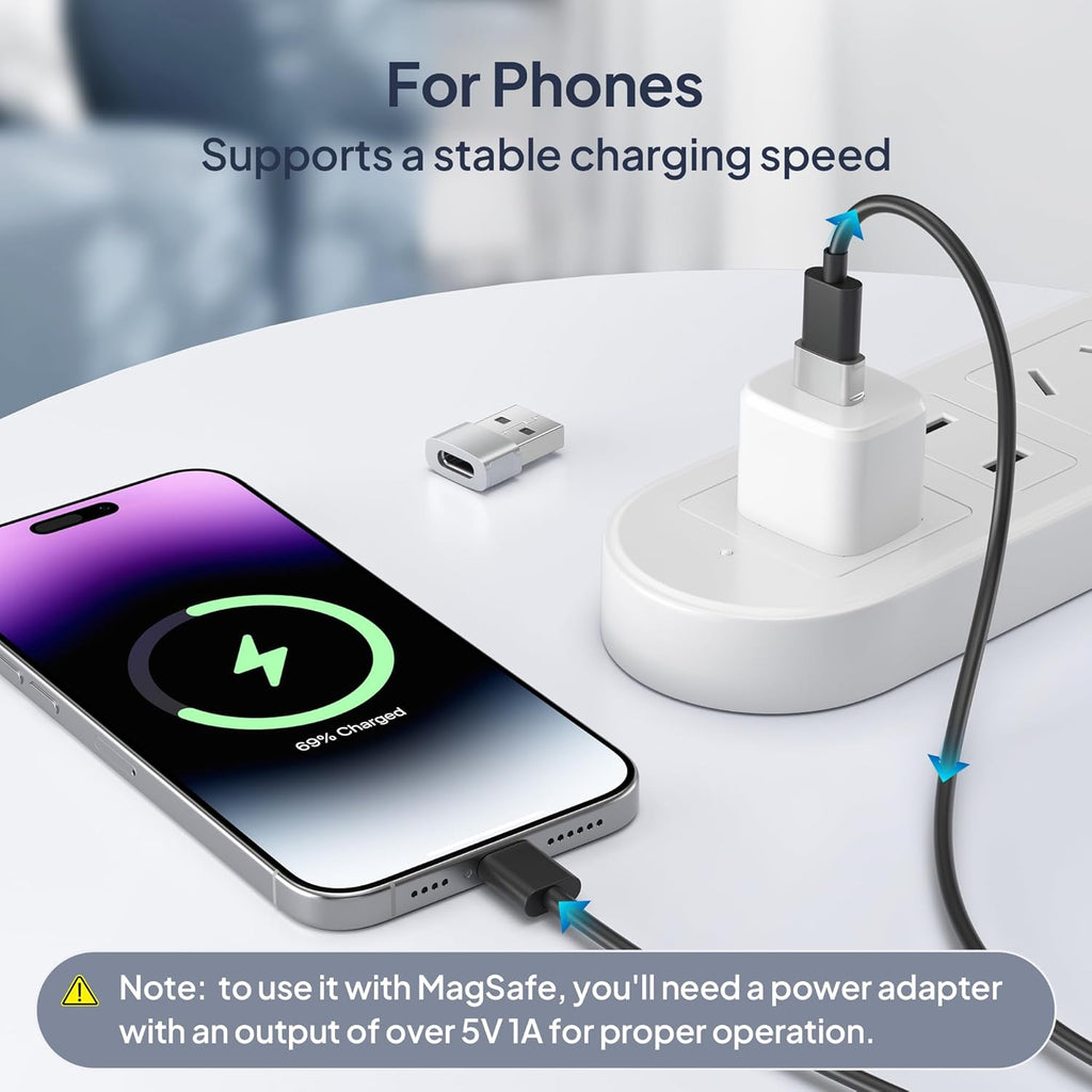 for Iphone 17 16 Pro Max Car Charger Adapter 3Pack,Usb Male to USB Type C Female Cable Converter for New Apple Air 16E 15 14 Plus,Iwatch 11 10,Airpods 4/Pro 3,Ipad Mini 7,Samsung Galaxy S25